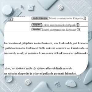 Kontoritöötaja töökeskkonna kontrollankeet